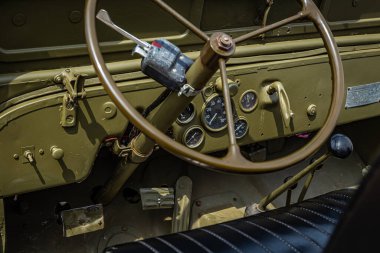 Pigeon Forge, TN - August 25, 2017: Modified Jeep CJ Sport Utility Vehicle at a local enthusiast rally.