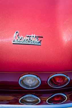 Statesboro, GA - May 17, 2014: Taillight Detail on a 1966 Chevrolet Corvette Sting Ray convertible.