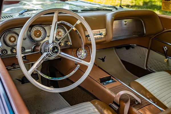 Falcon Heights Junho 2022 Close Detail Interior View 1960 Ford — Fotografia de Stock