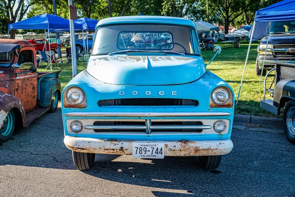 Falcon Heights Czerwiec 2022 High Perspective Front View 1957 Dodge — Zdjęcie stockowe