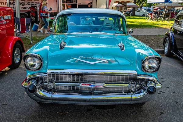 Falcon Heights June 2022 High Perspective Front View 1957 Chevrolet — Stock Photo, Image