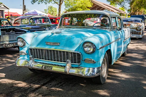 Falcon Heights Juni 2022 Högt Perspektiv Främre Hörnet 1955 Chevrolet — Stockfoto