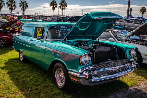 Daytona Beach November 2020 Högt Perspektiv Främre Hörnet 1957 Chevrolet — Stockfoto