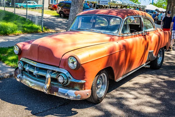 Falcon Heights Juni 2022 Hoog Perspectief Vooraanzicht Chevrolet Belair Door — Stockfoto