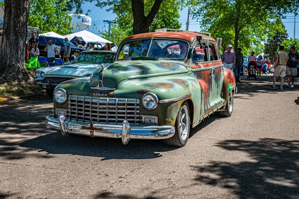 Falcon Heights Juni 2022 Weitwinkel Frontansicht Einer Dodge Deluxe Limousine — Stockfoto