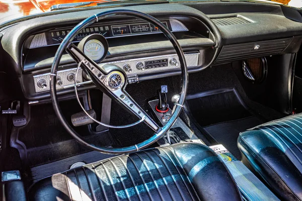 Falcon Heights Junho 2022 Vista Interior Chevrolet Impala 1963 Descapotável — Fotografia de Stock
