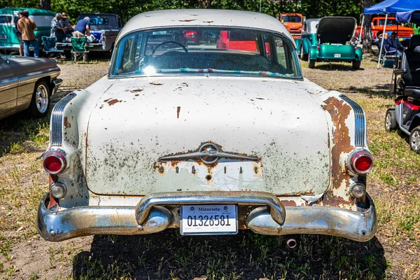 Falcon Heights June 2022 High Perspective Rear View 1955 Pontiac — Stock Photo, Image