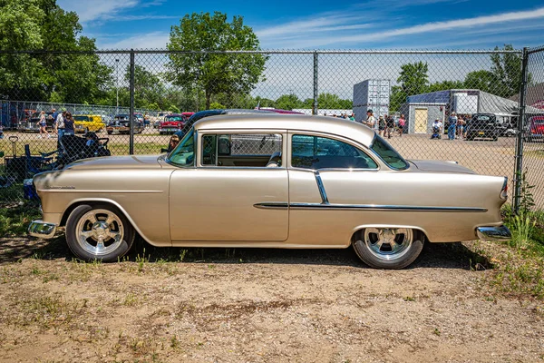 Falcon Heights 2022 Június Egy 1955 Chevrolet 210 Door Sedan — Stock Fotó