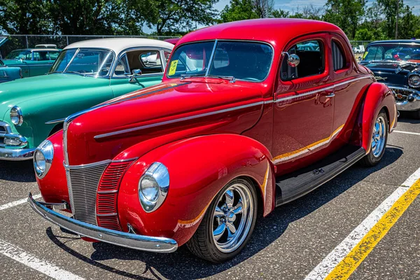 Falcon Heights 2022 Június Egy 1940 Ford Deluxe Flathead Coupe — Stock Fotó