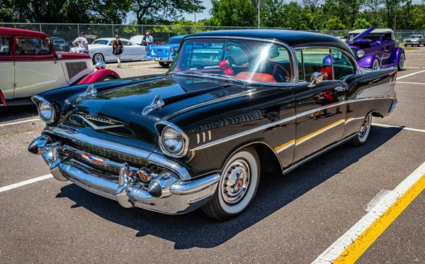 Falcon Heights Haziran 2022 1957 Chevrolet Belair Door Hardtop Yüksek — Stok fotoğraf