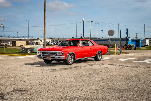 Daytona Beach Novembro 2020 Visão Frontal Baixa Perspectiva Chevrolet Chevelle — Fotografia de Stock
