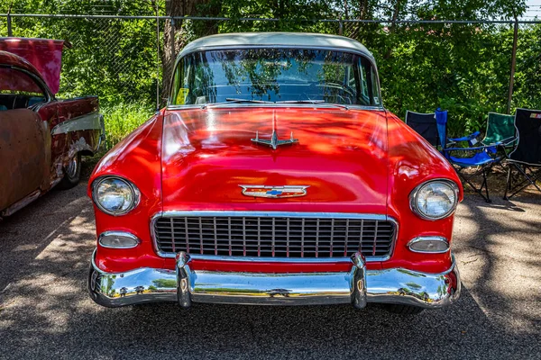 Falcon Heights June 2022 High Perspective Front View 1955 Chevrolet — Stock Photo, Image