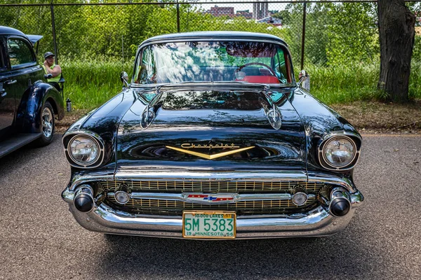 Falcon Heights June 2022 High Perspective Front View 1957 Chevrolet — Stock Photo, Image