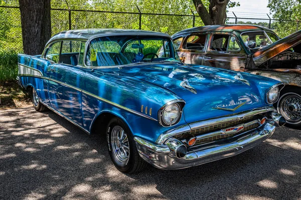 Falcon Heights Junho 2022 Vista Frontal Alta Perspectiva Chevrolet Belair — Fotografia de Stock