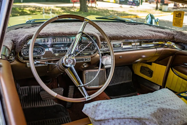 Falcon Heights Junho 2022 Vista Interior Cadillac Fleetwood Special Sedan — Fotografia de Stock