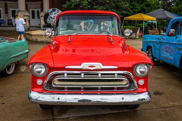 Des Moines July 2022 High Perspective Front View 1957 Chevrolet — Stock Photo, Image