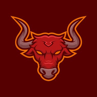 Bulls baş maskotu logo vektörü