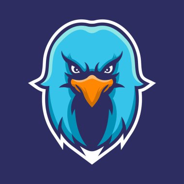Kartal başlı maskot logosu vektörü