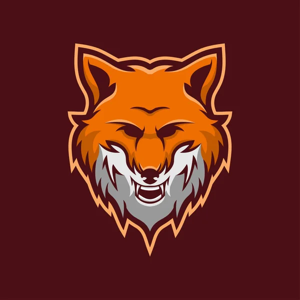 Wolf Cabeça Mascote Logotipo Vetor —  Vetores de Stock