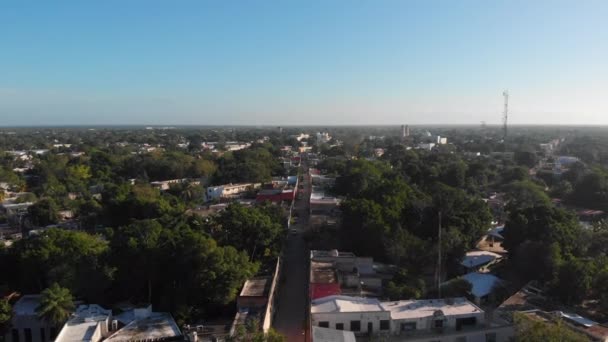 Drone aéreo de vídeo de Valladolid México, Península de Yucatan — Vídeo de Stock
