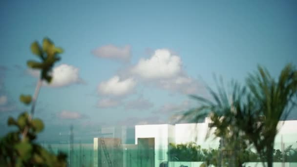 La vista dalle alture. Messico, Playa del Carmen. Cielo e nuvole. Timelapse. — Video Stock