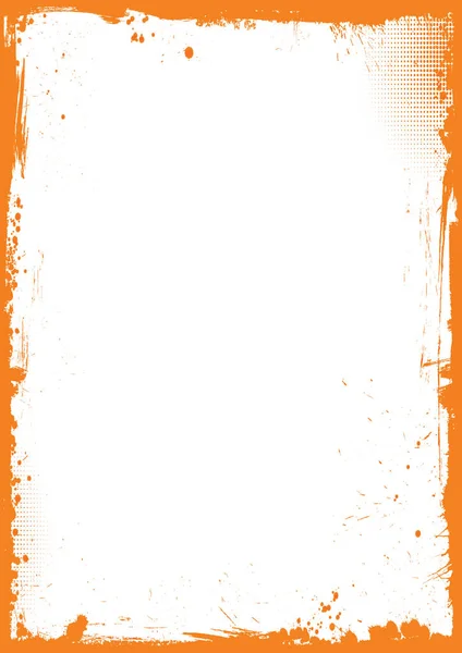 Fond Vertical Orange Blanc Halloween Avec Bordure Grunge — Photo