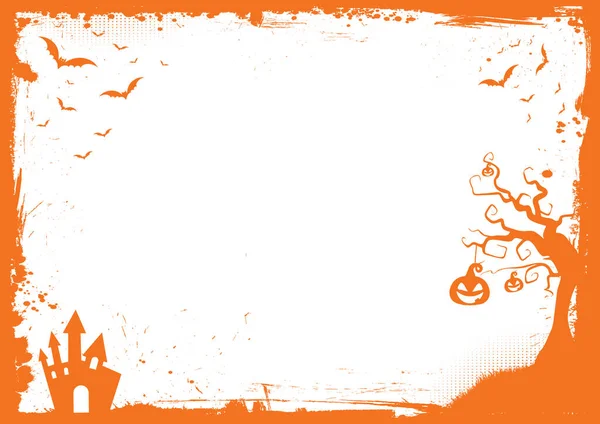 Horizontale Halloween Orange Element Rand Und Hintergrund Vorlage — Stockfoto