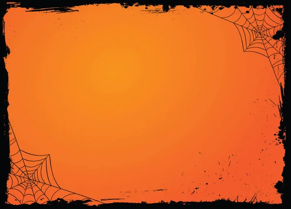 Horizontale Blanco Gradiënt Oranje Halloween Banner Achtergrond Template Met Zwarte — Stockfoto