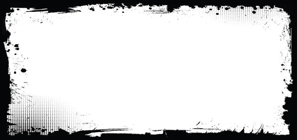 Горизонтальний Помаранчевий Чорний Банер Хеллоуїна Гранжевою Рамкою — стокове фото