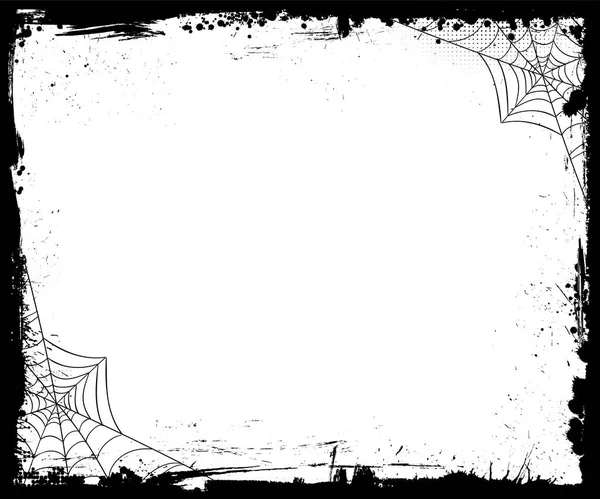 Halloween Branco Médio Retângulo Banner Tamanho Modelo Fundo Com Borda — Fotografia de Stock