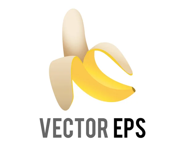 Icône Banane Fruits Crus Vecteur Isolé Peau Jaune — Image vectorielle