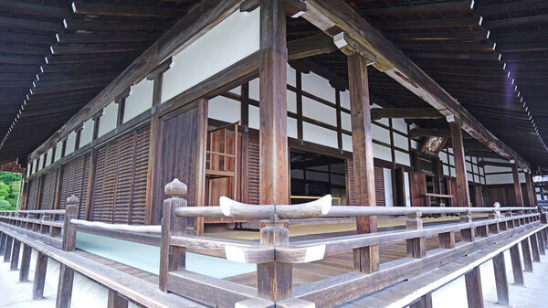 The old Japan traditional wooden temple building