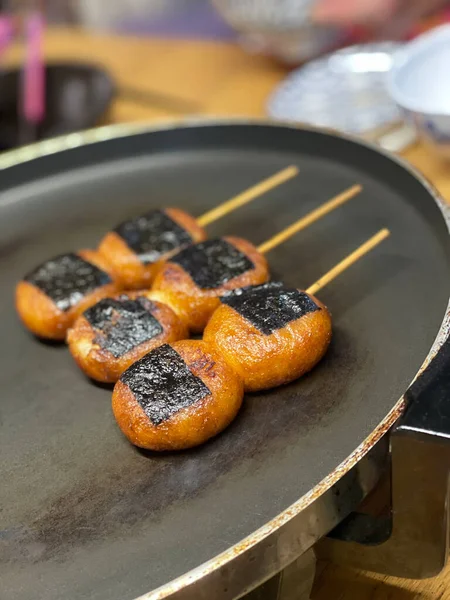 Классическая Японская Традиционная Зимняя Еда Оден Сковороде Приготовленная Рыбой — стоковое фото