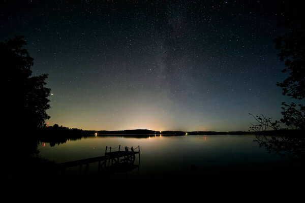 The Milky Way and the starry sky. A beautiful quiet night.