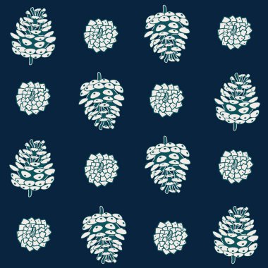 Köknar konisiyle kusursuz dekorasyon deseni