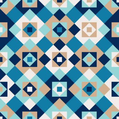 Kare ve eşkenar dörtgenli kusursuz geometrik desen