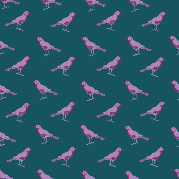 Modèle Simple Sans Couture Avec Des Oiseaux — Image vectorielle