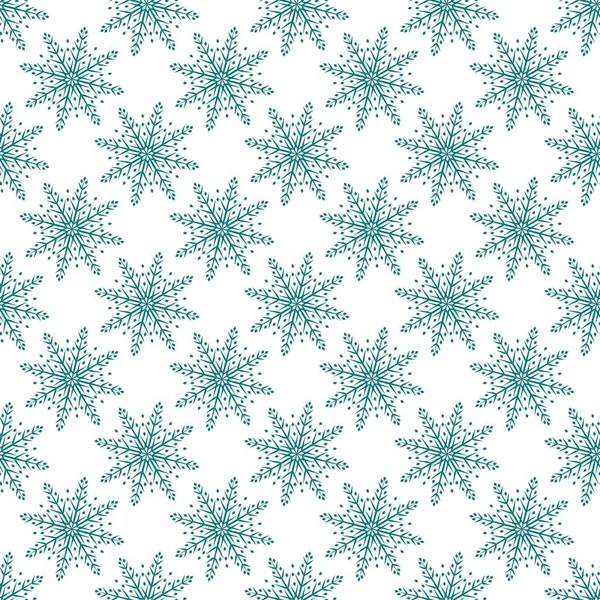 Patrón vectorial con copos de nieve azules. — Archivo Imágenes Vectoriales