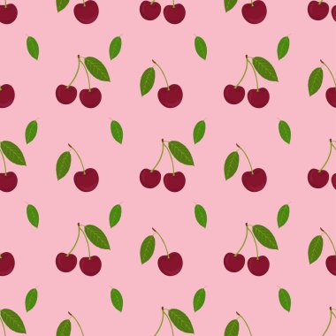 Kirazsız vektör deseni. Yazdırma için