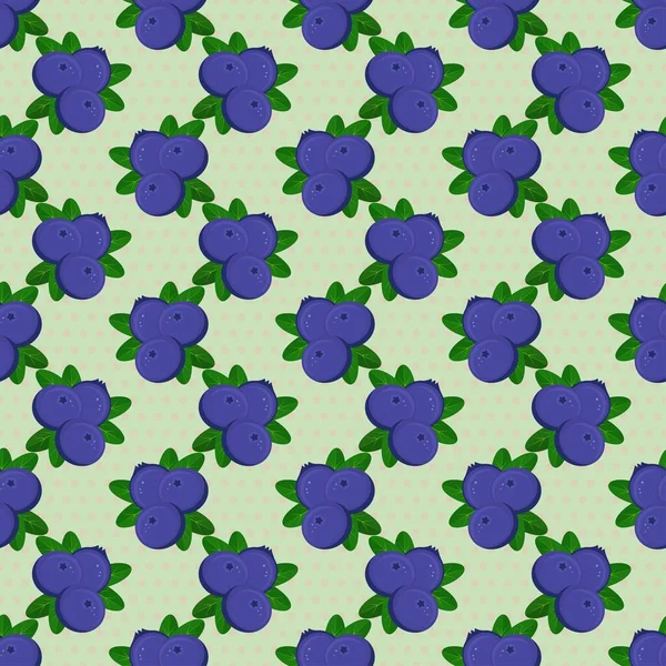 Seamless vector pattern of blueberries — Stockvektor