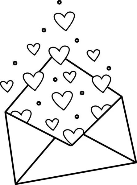 Векторное изображение конверта с сердцем — стоковый вектор