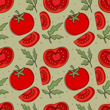 Bir çift domatesin vektör deseni.