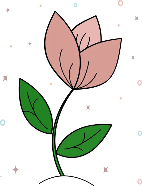 Vektor blomma illustrationTrädgårdsböcker. — Stock vektor