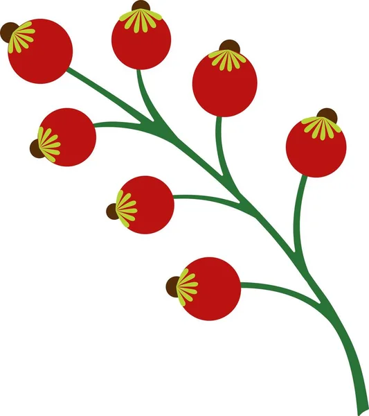 Abbildung abstrakter roter Beeren. — Stockvektor
