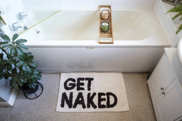Funny Bathroom Mat — Stock Photo, Image