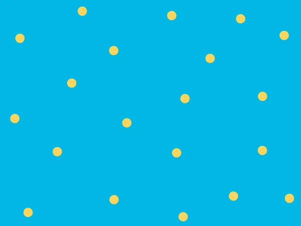 Blue Background Yellow Polka Dots Beautiful Retro Abstract Circles Comic — Stockvektor