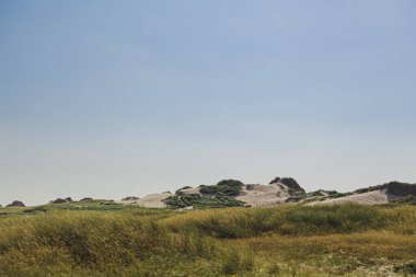 Kum tepeleri Mavi Gök 'e karşı