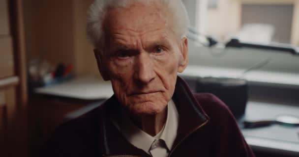 Elderly Senior Man Retired Portrait — Stockvideo