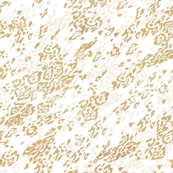 Nahtlose Moderne Abstrakte Muster Mit Gold Glitzernden Leopardenhaut Textur — Stockfoto