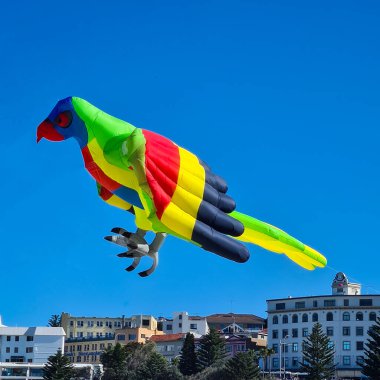 Sydney, Avustralya 'da Bondi Sahili' nin yukarısında her yıl düzenlenen uçurtma festivali sırasında gökyüzünde sihirli yaratıklar.